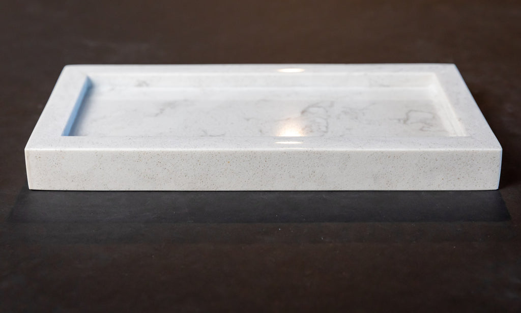 Third Coast Stone quartz bathroom tray organizer