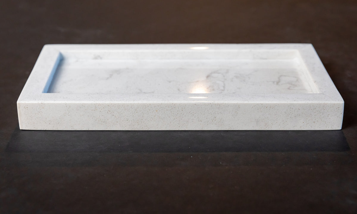 Third Coast Stone quartz bathroom tray organizer