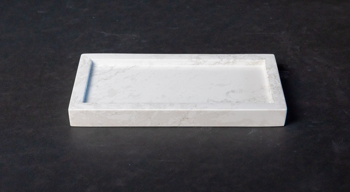 Third Coast Stone quartz bathroom tray organizer