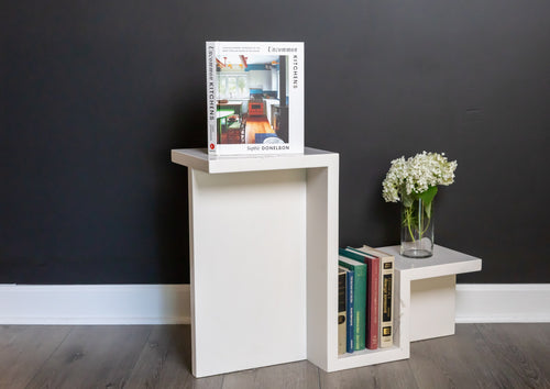 Third Coast Stone quartz book-end side table set
