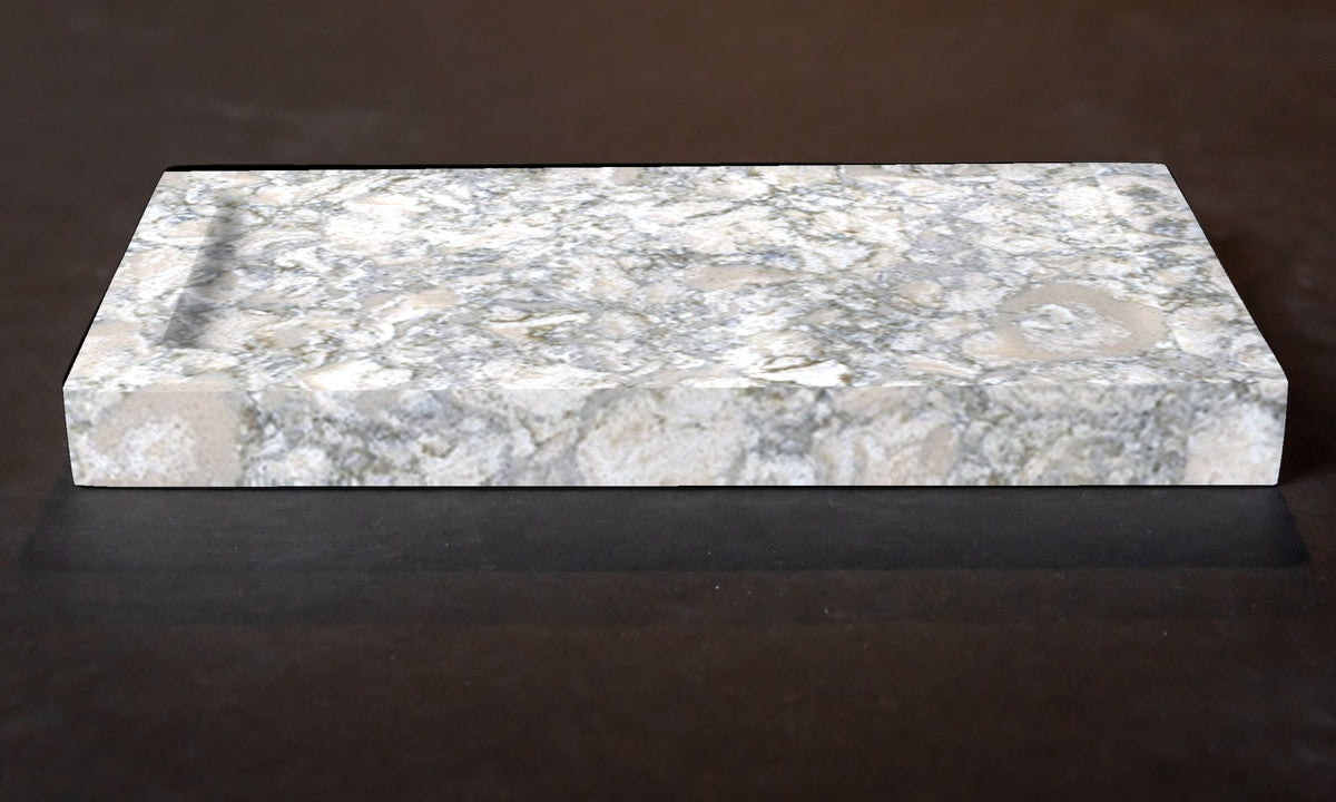 Quartz bathroom tray organizer in Berwyn | Third Coast Stone