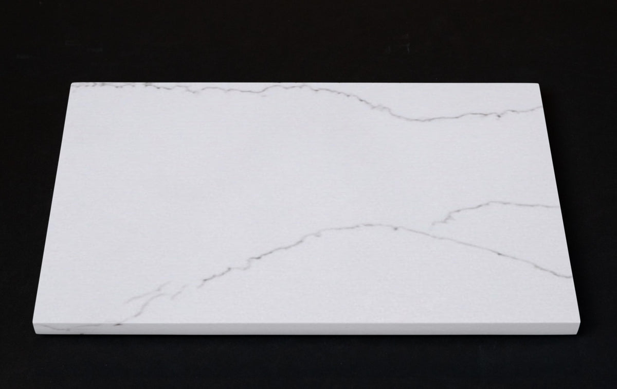 Quartz cheese board in Calacatta Grigio | Third Coast Stone