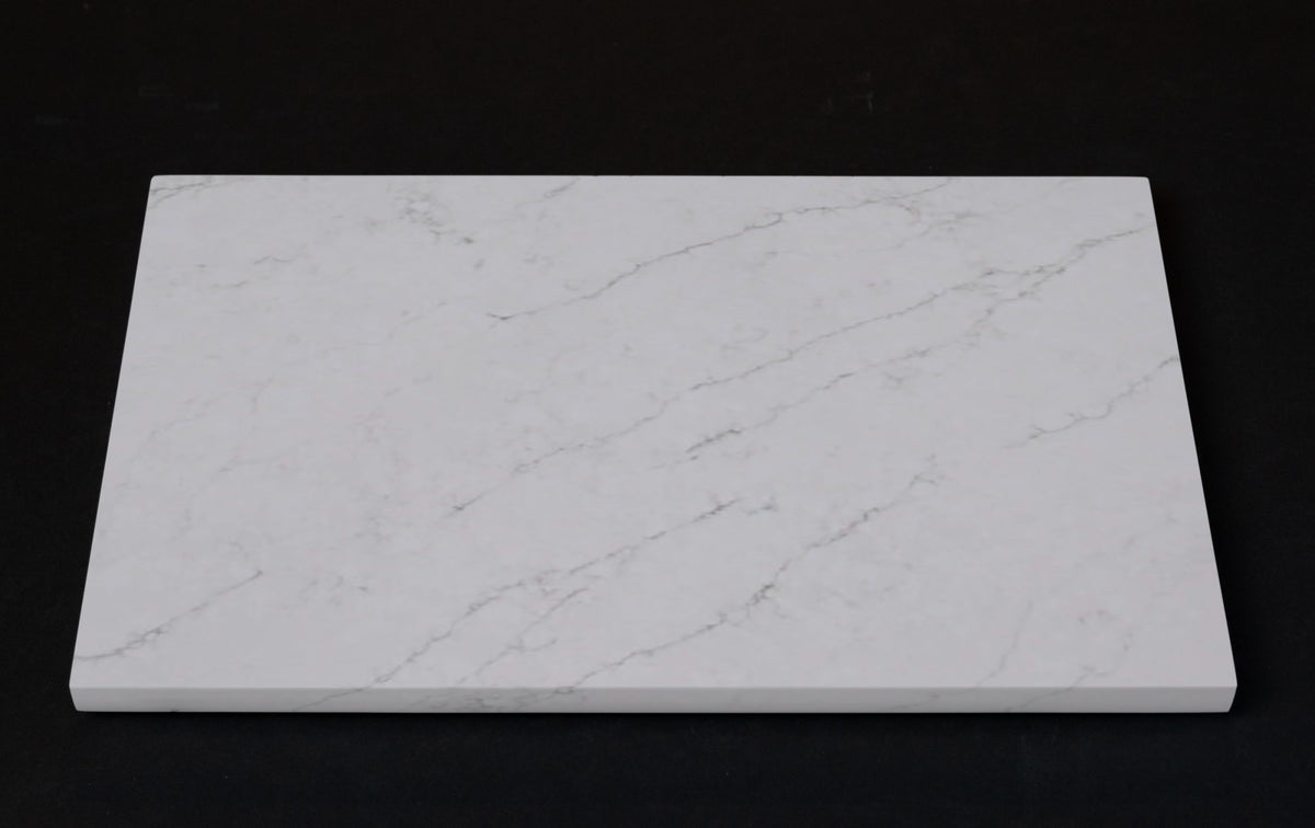 Quartz cheese board in Carrara Cloud | Third Coast Stone