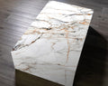 Neolith plinth coffee table in Calacatta Luxe | Third Coast Stone