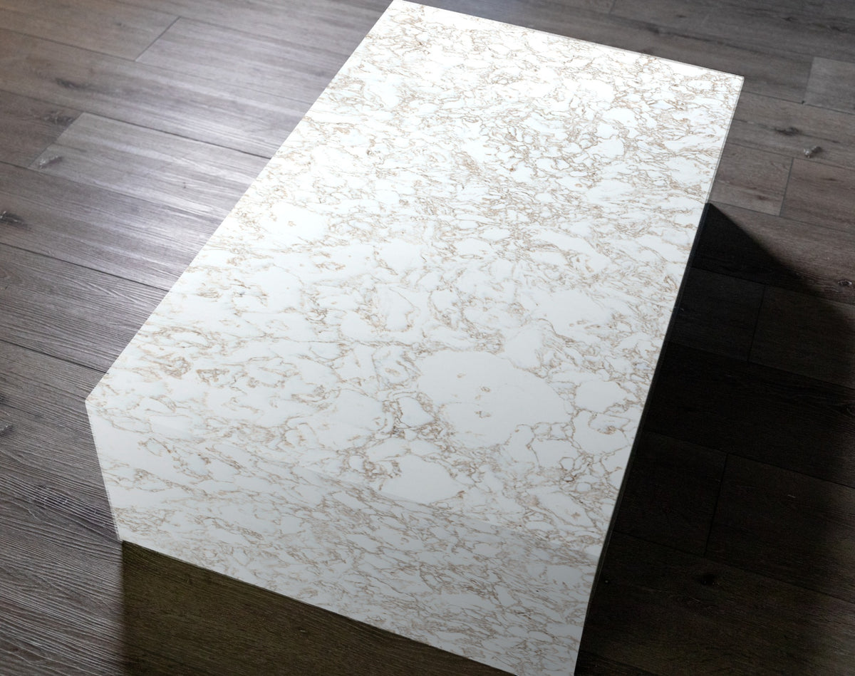 Quartz plinth coffee table in Hermitage | Third Coast Stone
