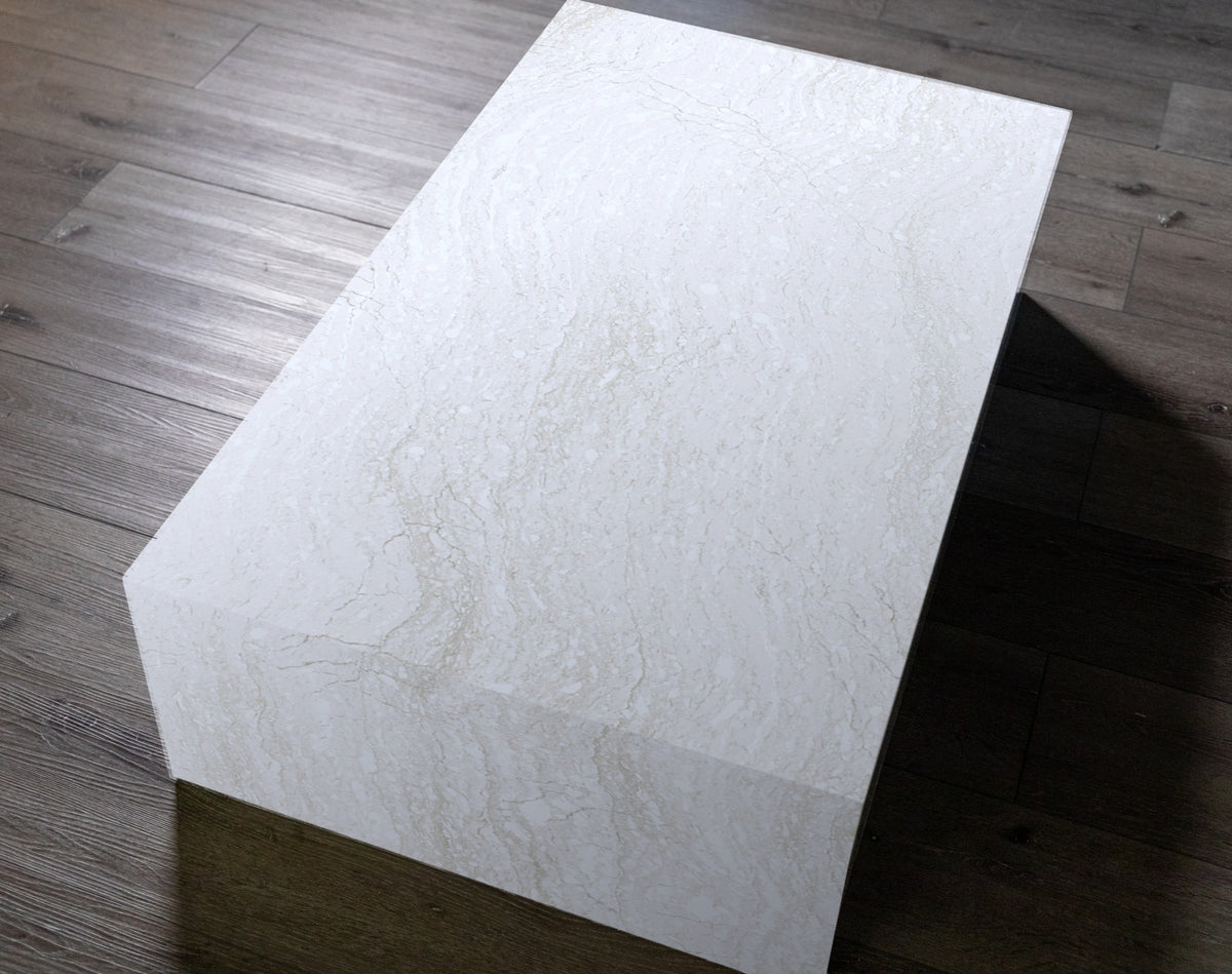 Quartz plinth coffee table in Ironsbridge | Third Coast Stone
