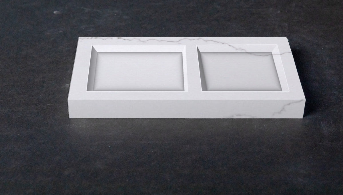 Quartz jewelry organizer in Calacatta Grigio | Third Coast Stone
