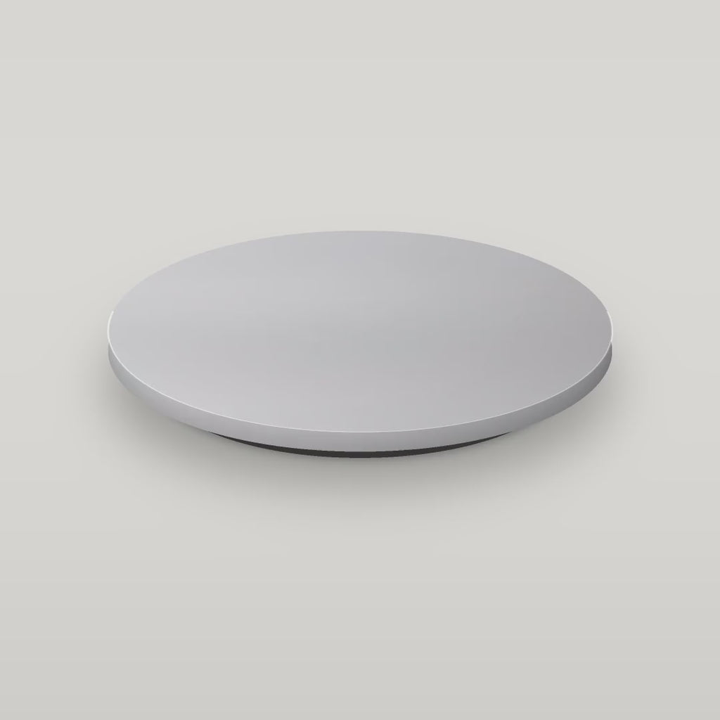 Quartz lazy susan in Snow Flurry spinning (digital color preview)