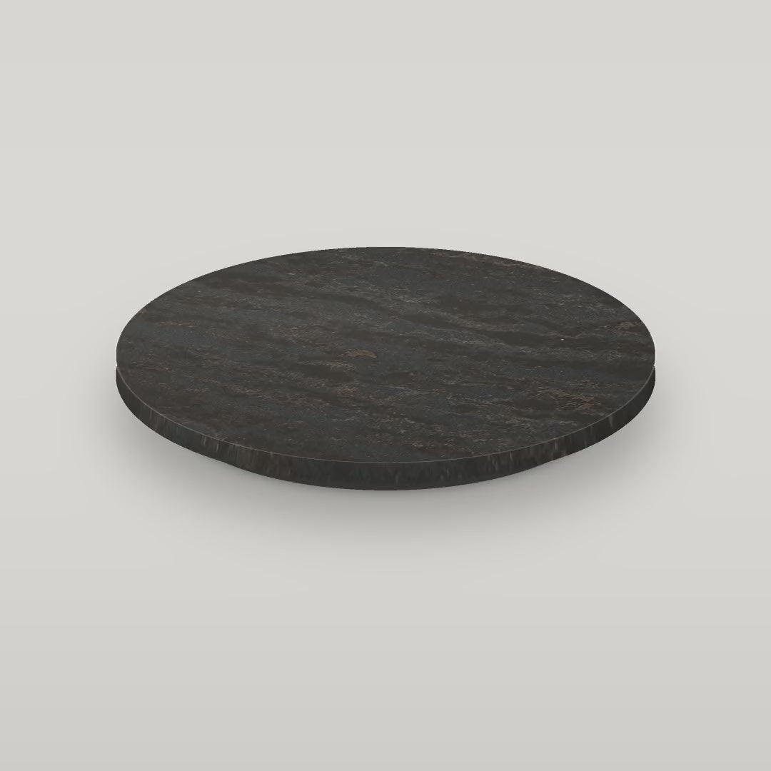 Quartz lazy susan in Remington Brass Satin spinning (digital color preview)