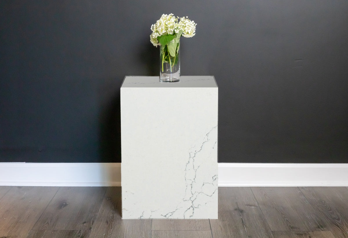 Stone plinth side table in Colton | Third Coast Stone