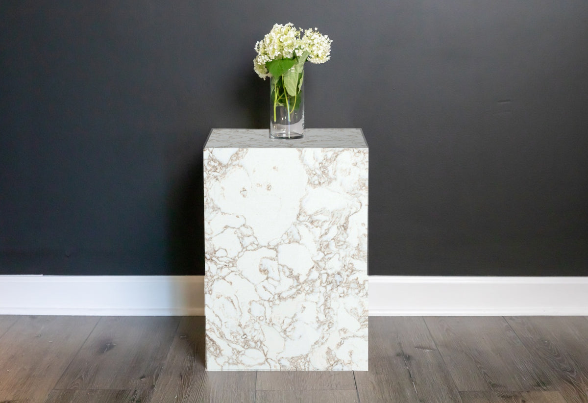 Stone plinth side table in Hermitage | Third Coast Stone