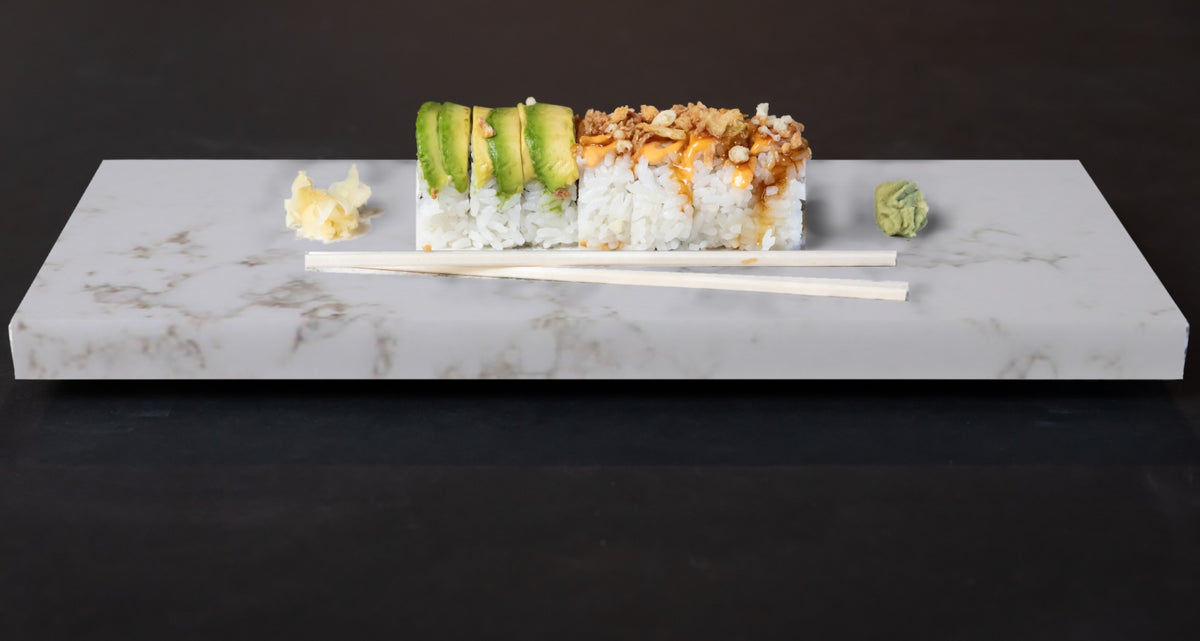 Quartz sushi tray in Stratus | Third Coast Stone